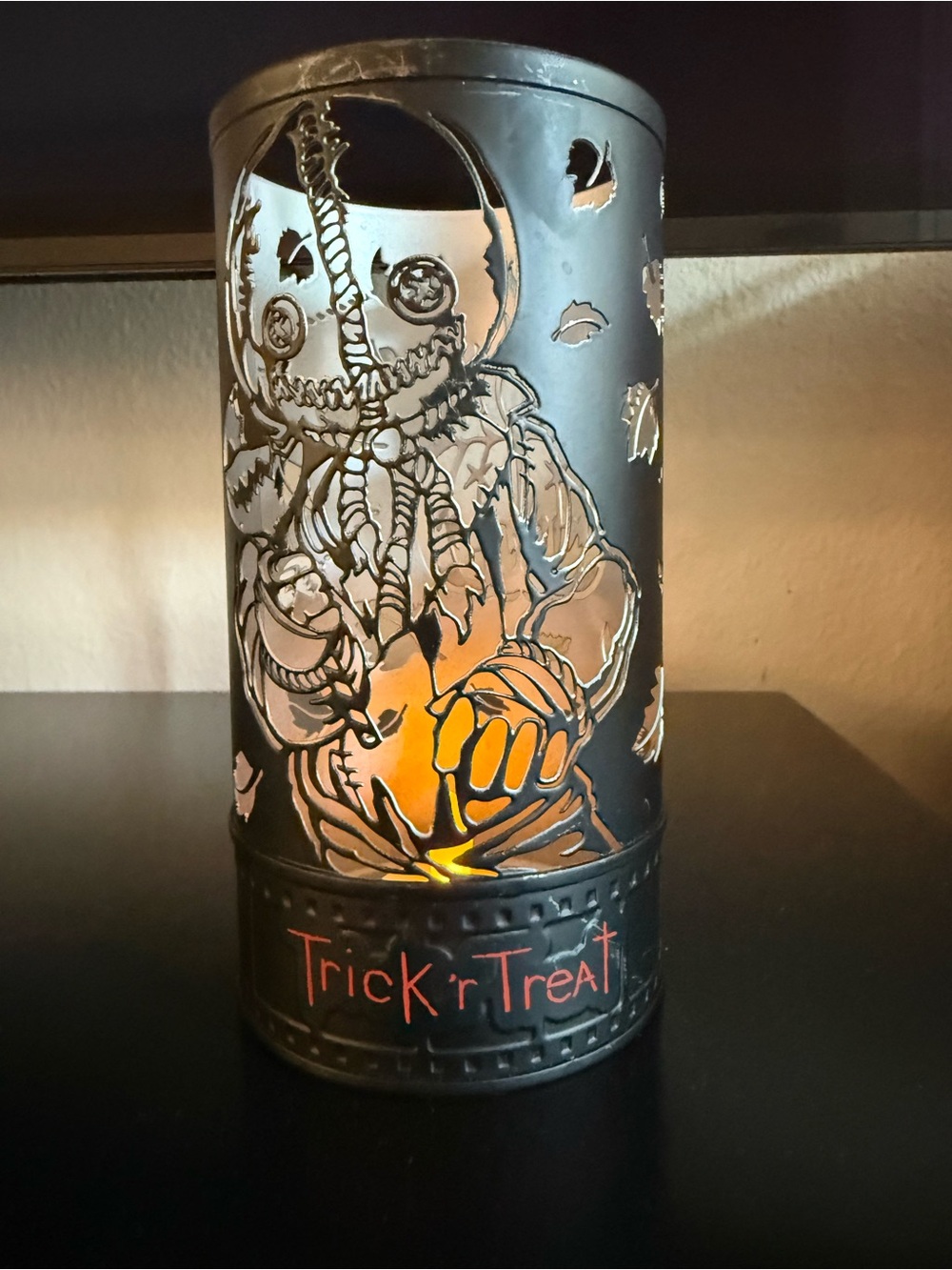 Trick ‘r Treat - Black Metal Lantern - Halloween Home Accent